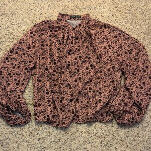 SHEIN Mauve Floral Blouse